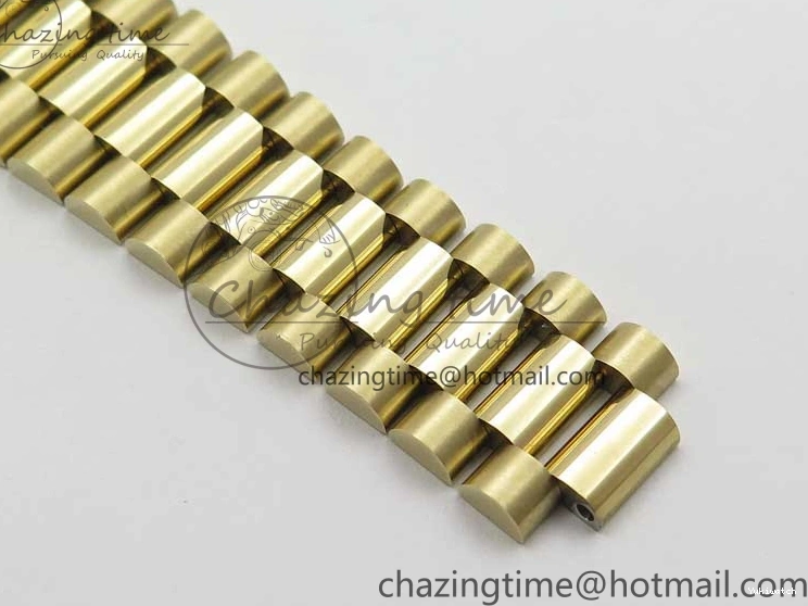 Black 40mm YG 228239 904 Version YG Bracelet Dial Markers BP A2836 Stick New Day-Date Dial on President 0420